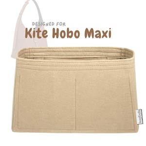For [Kite Hobo] Tote Me Bag Organizer, Felt Purse Insert Liner Organiser, Shaper Protector (Style Tapered)