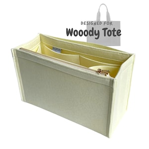 Pour [cabas en bois, grand moyen petit] organiseur de sac, fourre-tout insert en feutre pour organiseur de sac à main doublure protecteur (côtés incurvés)