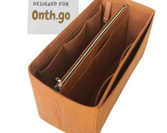 For [Onth.go, Large Medium Small, GM MM PM Bb, East West] Tote Bag Organizer, Felt Insert Purse Organiser Shaper (w/ Detachable Zipper Bag)