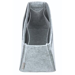 För [BROOKLYN AXELVÄSKA 39 28 23] Organisatör för avsmalnande väska, Satchel Doctor Tote Filtväska (Style W) Light Grey