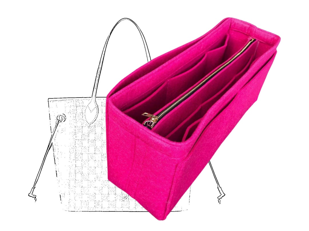 Neverfull GM MM PM Organizer (w/ Detachable Zipper Bag), Tote Felt