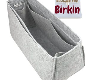 Para [Birkin, 25 30 35 40 42 45 50 JPG] Organizador de bolso para bolso tote cónico, protector de forro organizador de fieltro para bolso de mano (estilo cónico)
