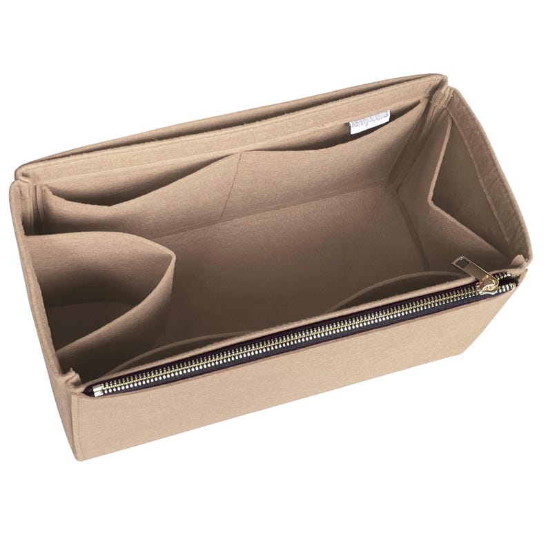 Per [Jack Heritage Borsa in pelle anticata] Organizer da inserire, Zebra Leopard Nero Espresso Marrone Chiaro, Borsa (con cerniera singola e porta borraccia) immagine 10
