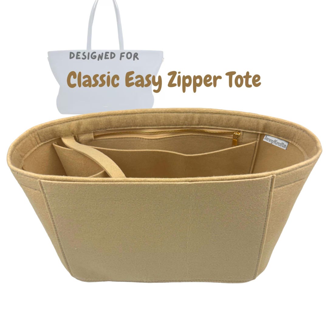 For [classic Easy Tote] Tote Purse Insert Organizer, Tall Small Zipper ...