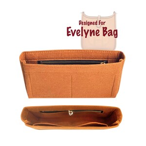 Für [Evelyne Bag] 16 29 33 40 Uhr GM TPM TGM Mini Größe, Tote Geldbörse Insert Organizer Liner Schutz Gold, schlank mit Reißverschlusstasche (SlimZip)