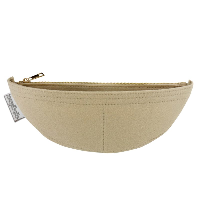 For [Discovery Bumbag] Bum Bag Organizer, High Rise HighRise, PM Felt Purse Insert Organiser, Zip Zipped Pocket, Golden or Silver Zipper image 4