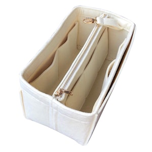 Pour [Sac à main Check Cotton London] Organiseur (avec sac à fermeture éclair amovible), Sac fourre-tout en feutre, Protecteur de doublure pour organiseur de sac à provisions