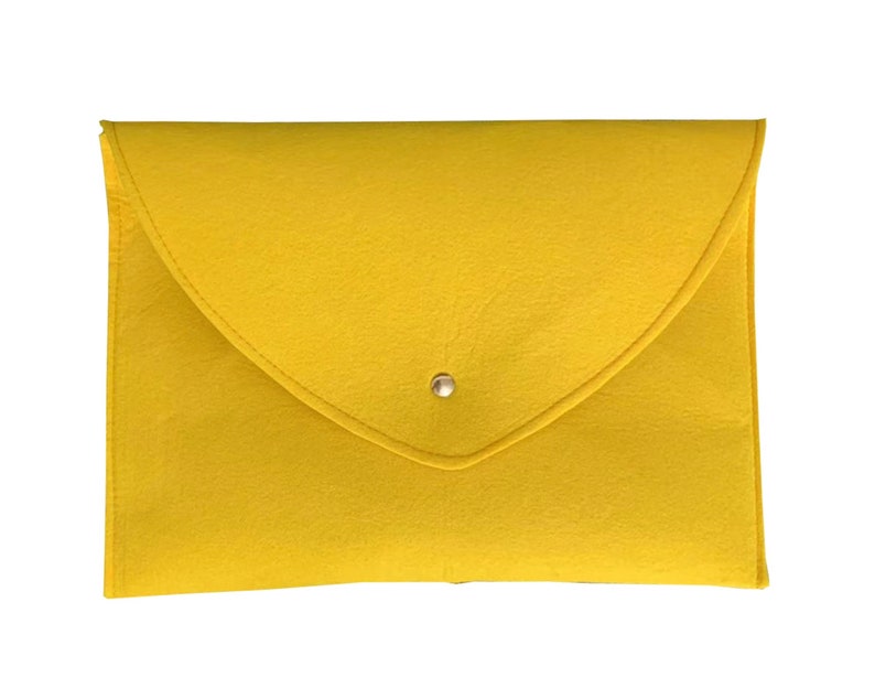 Felt Laptop Bag Organizer Sleeve Pocket With Metal Etsy