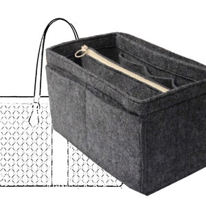 Organizer for Ophidia GG Soft Tote (w/ Detachable Zipper Bag) Tote Felt Purse Insert Handbag Shaper Fit Laptop iPad