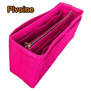 Organizer for HAC Bag Style B, w/ Detachable Zipper Bag Tote Felt Purse Insert Organiser Pivoine