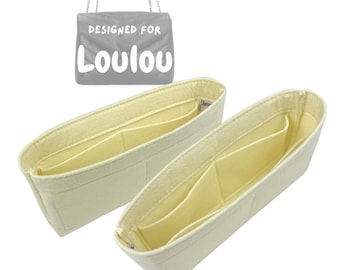 Para [Juguete Loulou Grande, Mediano y Pequeño] Juego de 2, un par de protectores de forro (diseño delgado), forro de fieltro para bolso de mano, inserto para bolso de cosméticos.