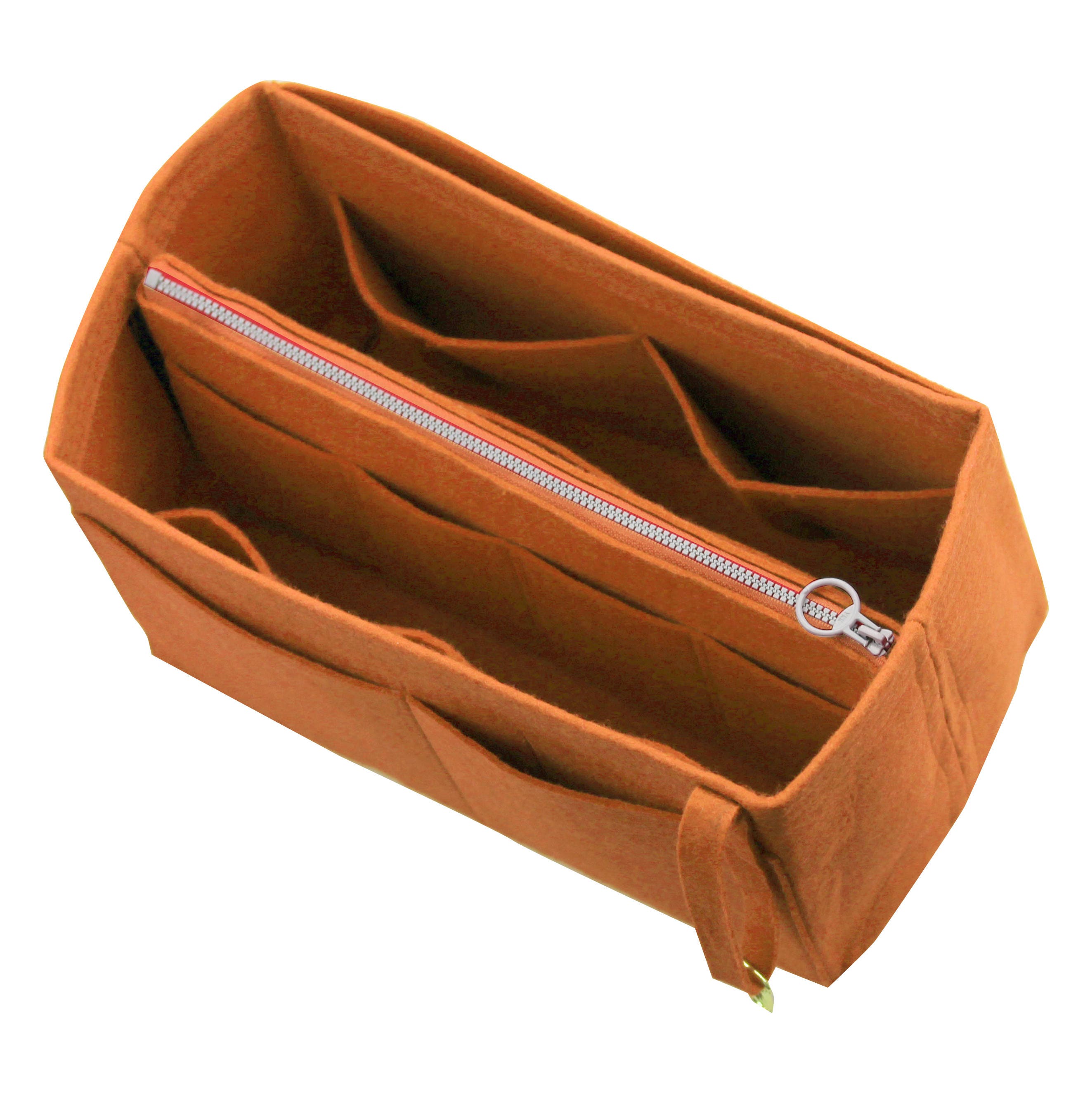 (*ON SALE / 2.55-Shopping-DS / + Removable Zipper Top / 2mm Brown) Bag  Organizer for CHA 2.55 Shopping Tote