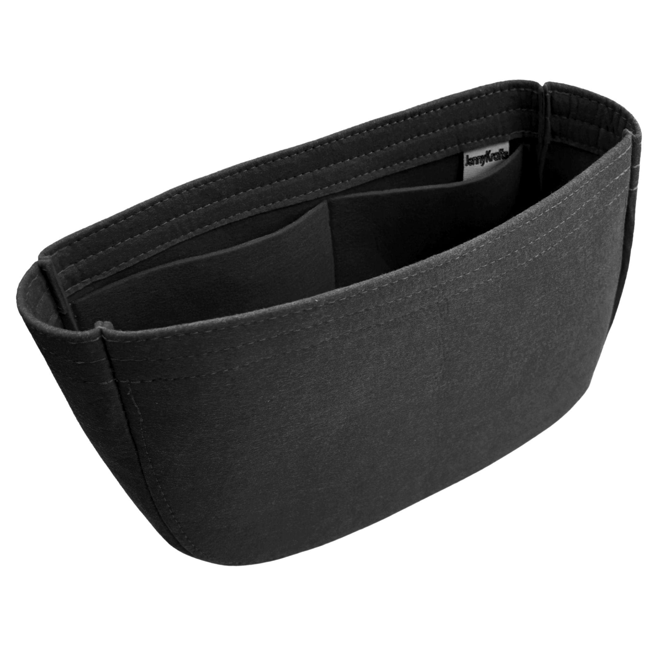 For [ICARE hobo Bag] Purse Insert Organizer, Slim Zip Pocket, Round Curved Base, Felt Insert (SlimRound)