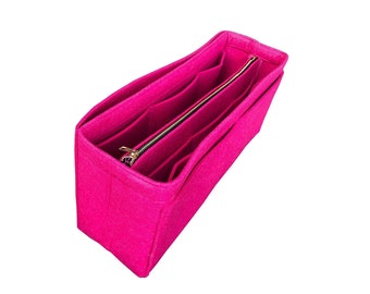 Pour [Graceful MM PM] Organisateur (w / sac à fermeture à glissière détachable), insert de sac à main en feutre, maquillage doré Golden Zip Laptop iPad Pocket