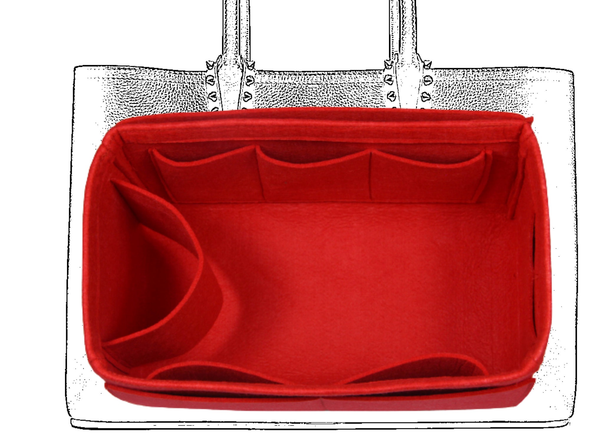  Zoomoni Premium Bag Organizer for Hermes Jypsiere 28  (Handmade/20 Color Options) [Purse Organiser, Liner, Insert, Shaper] :  Handmade Products