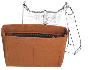 For [Evelyne 29 33 40 TPM] Purse Organizer Liner Protector (Slim with Zipper), Lining Tote Bag Insert