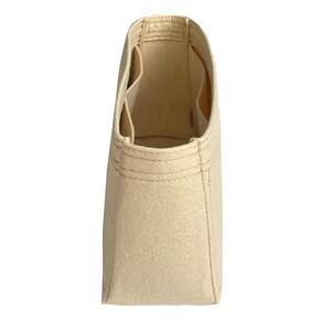 Organizador de bolsos, protector de forro (diseño delgado), personalizable en cualquier tamaño, inserto para bolso de mano, maquillaje y cosméticos. Khaki