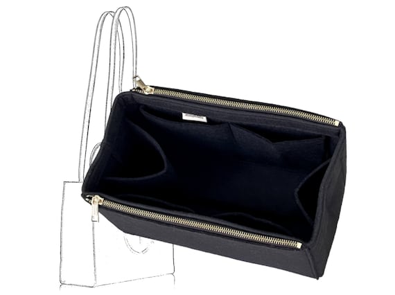 For [Small Classic Double Flap] (Slim with Zipper) Purse Insert