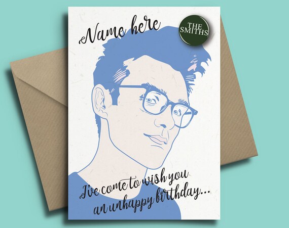 Morrissey The Smiths 80s Indie Personalised Birthday Card with | Etsy