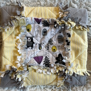 Bear-handmade baby rag quilt