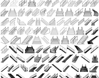 High Quality Stairs SVG Bundle, Stairs dxf, Stairs png, Stairs vector, Stairs clipart, Spiral Stairs svg, Spiral Staircase, Staircase svg