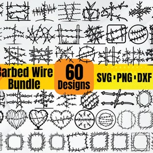 Barbed Wire SVG – Western Fence Clipart, Rustic Border Design, Cowboy Theme, Digital & Craft Design