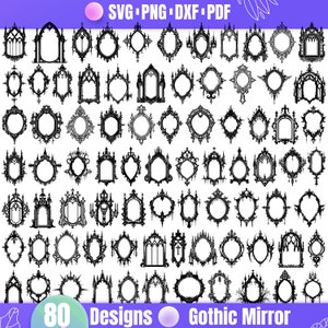 高品質のゴシック ミラー SVG バンドル、ゴシック ミラー dxf、ゴシック ミラー png、ゴシック ミラー ベクトル、ゴシック ミラー クリップアート、中世のミラー svg