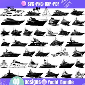 High Quality Yacht SVG Bundle, Yacht dxf, Yacht png, Yacht vector, Yacht clipart, Cruise Ship svg, Giant Yacht svg, Boat svg, Cruise svg