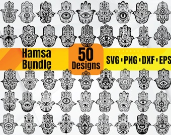 High Quality Hamsa SVG Bundle, Hamsa hand svg, Hamsa dxf, Hamsa png, Hamsa eps, Hamsa vector, Hamsa design,Hamsa monogram,Hand of Fatima svg