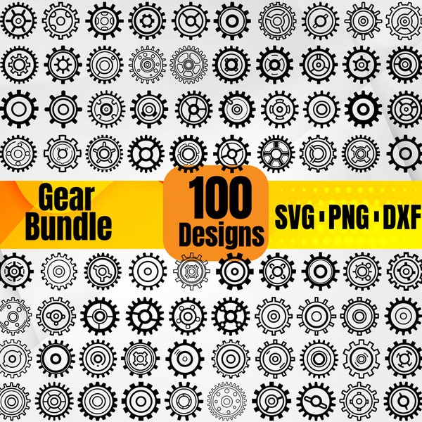 High Quality Gears SVG Bundle, Steampunk svg, Gears monogram, Metal Gears svg, Gears dxf, Gears png, Gears vector, Gears Shapes svg