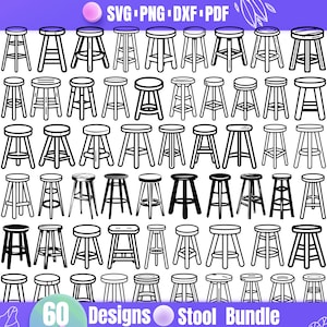 High Quality Stool SVG Bundle, Stool dxf, Stool png, Stool vector, Stool clipart, Bar Stool svg, Wood Stool svg, Wooden Stool svg, Furniture