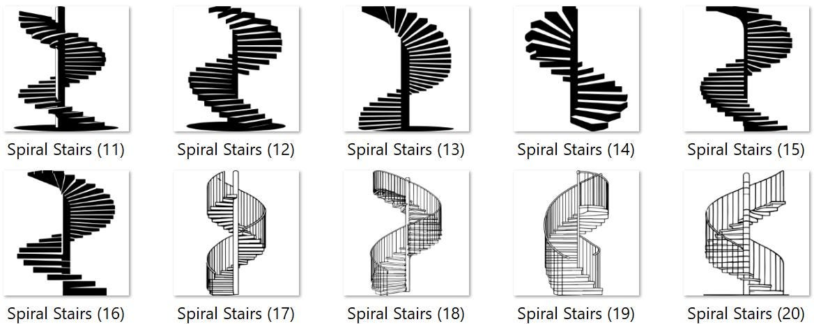 High Quality Spiral Stairs SVG Bundle, Spiral Staircase Svg, Modern ...