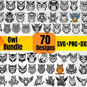 High Quality Owl SVG Bundle, Tribal Owl svg, Cute Owl svg, Geometric Owl svg, Owl with book svg, Owl dxf, Owl png, Owl vector, Owl design