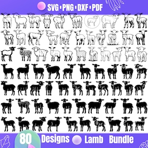 High Quality Lamb SVG Bundle, Baby Lamb svg, Lamb dxf, Lamb png, Lamb vector, Lamb clipart, Lamb printable, Farm Life svg, Livestock svg