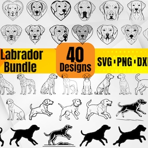 High Quality Labrador Retriever SVG Bundle, Labrador face svg, Labrador dxf, Labrador png, Labrador eps,Labrador vector,Labrador monogram