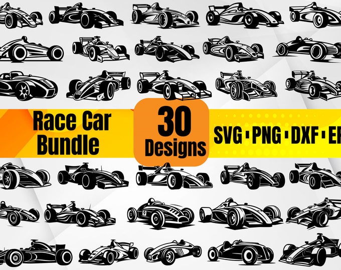 Race Car Svg Bundle, Retro Race Car Svg, Racecar Svg, Racing Svg, Race ...