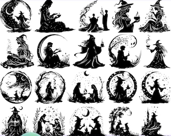High Quality Magick Scene SVG Bundle, Magick dxf, Magick png, Magick vector, Magick clipart, Magician People svg, Magic clipart
