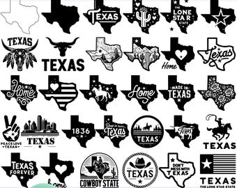 30 Texas SVG Bundle, Western Texas State Cut Files, Deep in Heart Texas, Texas Home Sign , Lone Star State, Cowboy State, Made in Texas