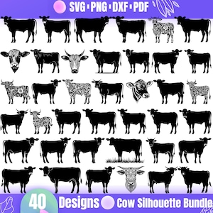 High Quality Cow SVG Bundle, Farm animal svg, Cow vector, Cow design, Dairy cow svg, Farm svg, Cattle svg, Livestock svg,Cow art,Pasture svg