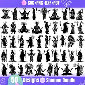 High Quality Shaman SVG Bundle, Tribal svg, Shamanic svg, Shaman clipart, Shaman png, Shaman dxf, Sacred svg, Healing svg, Ethnic svg