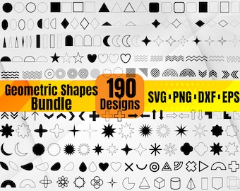 Paquete SVG de formas geométricas de alta calidad, forma básica svg, monograma de forma básica, forma de círculo svg, contornos de forma svg, triángulo svg