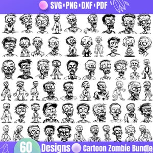 Cartoon Zombie Svg - speels ontwerp voor feestdecoratie en knutselen