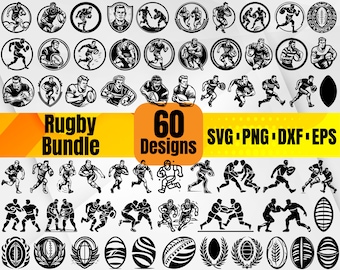 High Quality Rugby SVG Bundle, Rugby ball svg, Rugby Player svg, Rugby monogram, Rugby dxf, Rugby png, Rugby vector, Rugbys svg