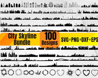 High Quality City Skyline SVG Bundle, City Skyline svg, City Skyline dxf, City Skyline png, City Skyline eps, City Skyline vector