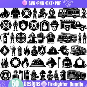 Firefighter SVG – Fireman Helmet, Fire Rescue, Hero Tribute, Emergency Services, Digital & Craft Design