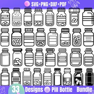 High Quality Pill Bottle SVG Bundle, Pill Bottle dxf, Pill Bottle png, Pill Bottle vector, Pill Bottle clipart, Pharmacist svg, Nursing svg