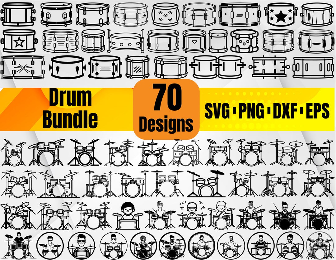 High Quality Drum SVG Bundle, Drummer Svg, Drum Monogram, Drum Dxf ...