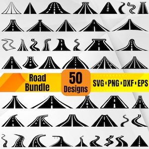 High Quality Road SVG Bundle, Highway svg, Road monogram, Road dxf,Road png,Road vector, Road element svg, Asphalt road svg, Curved Road svg