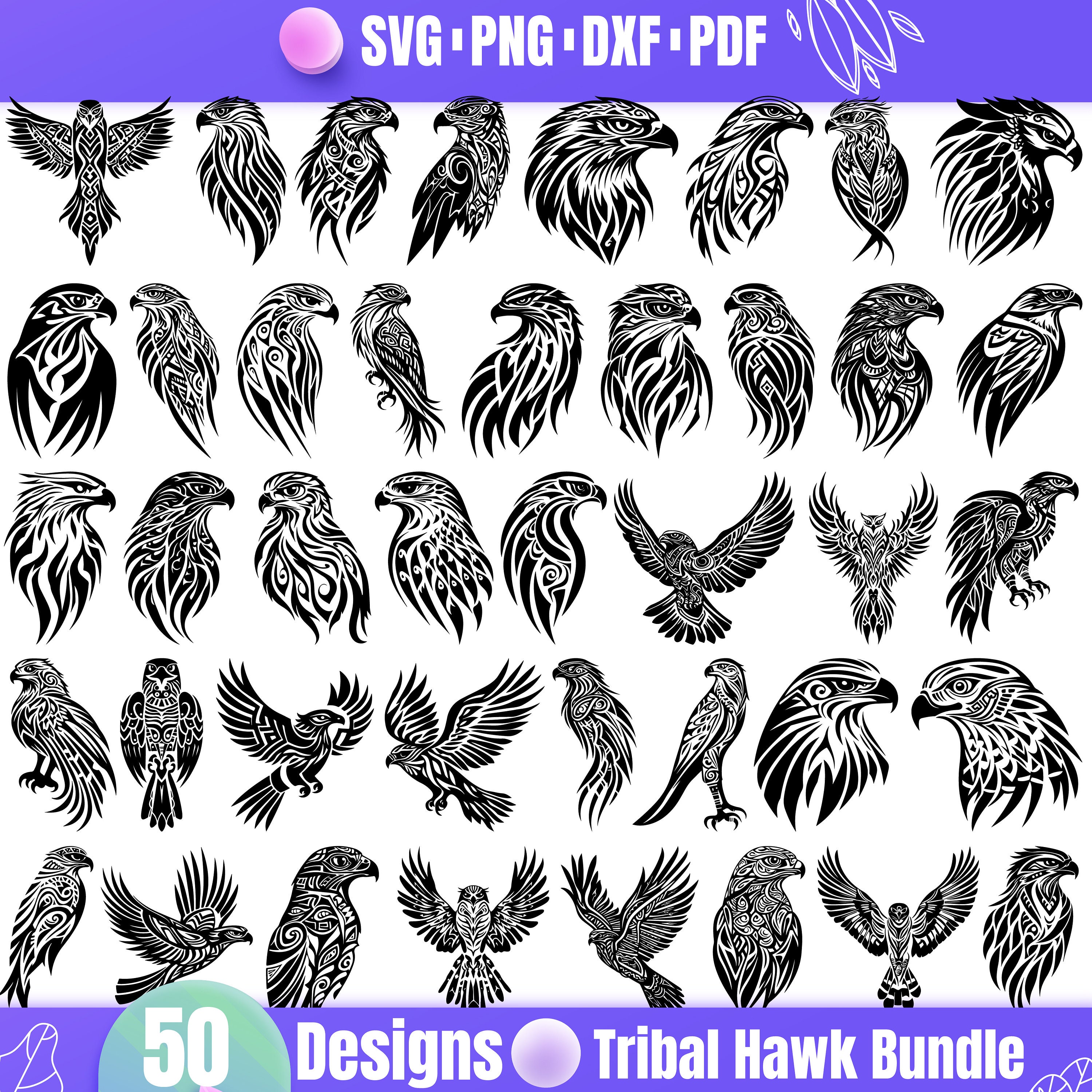 Eagle tribal tattoo - Etsy México, image size:3000x3000