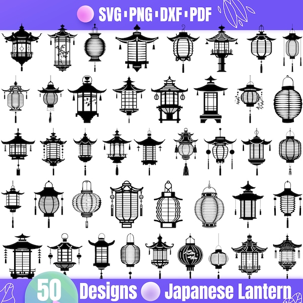 High Quality Japanese Lantern SVG Bundle, Japanese Lantern dxf, Japanese Lantern png, Japanese Lantern vector, Japanese Lantern clipart
